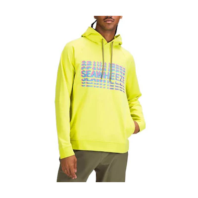 Lululemon Printed Yellow Hoodie Long Sleeve Pullover LM3CT5S