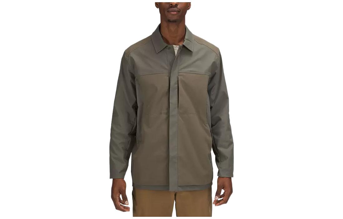 Shop Lululemon Snap-Front Colorblock Pocket Shirt Jacket Long Sleeve LM3DV0S