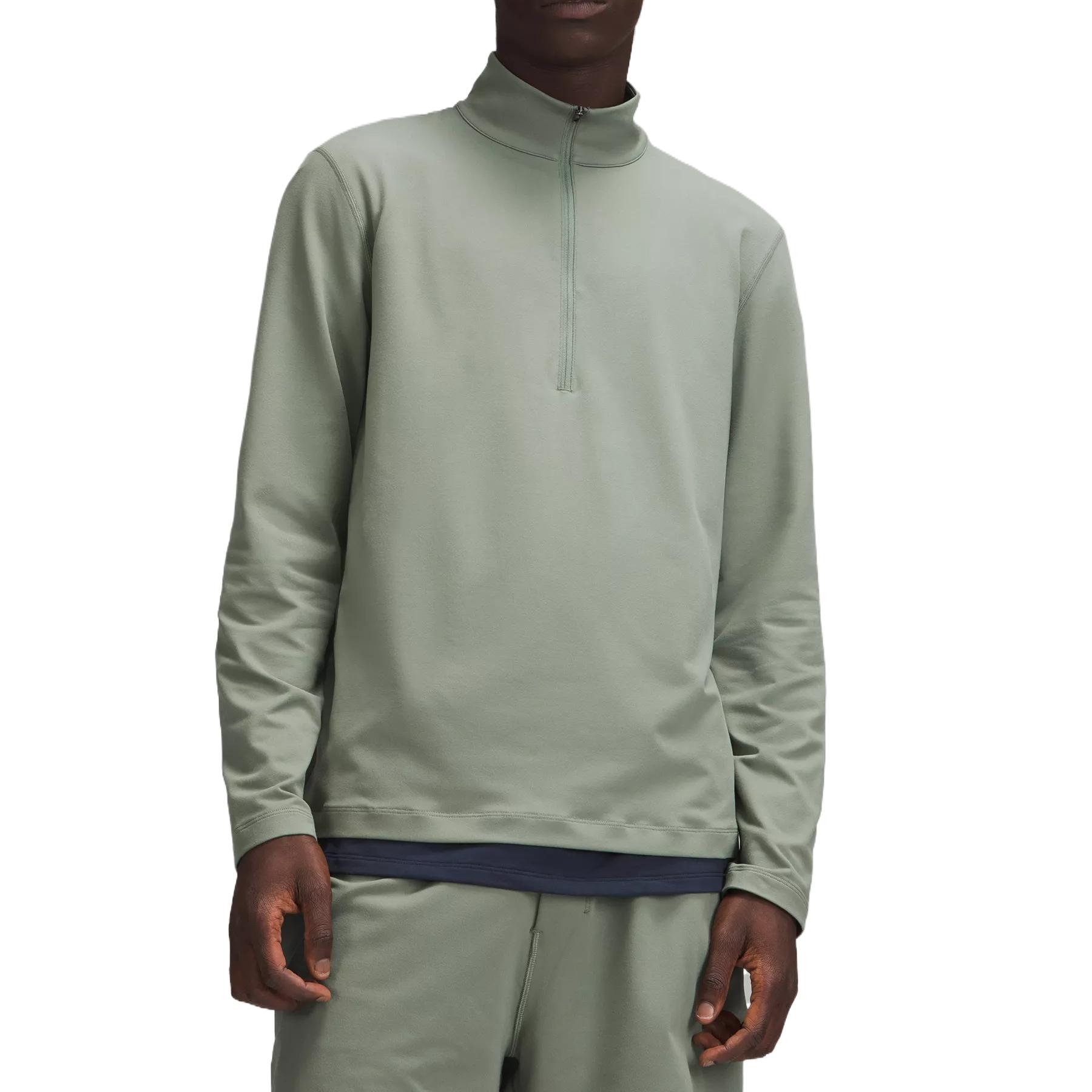 lululemon Soft Jersey Quick-Dry Pullover Sweatshirt Grey Eucalyptus LM3FGGS