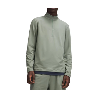 lululemon Soft Jersey Quick-Dry Pullover Sweatshirt Grey Eucalyptus LM3FGGS