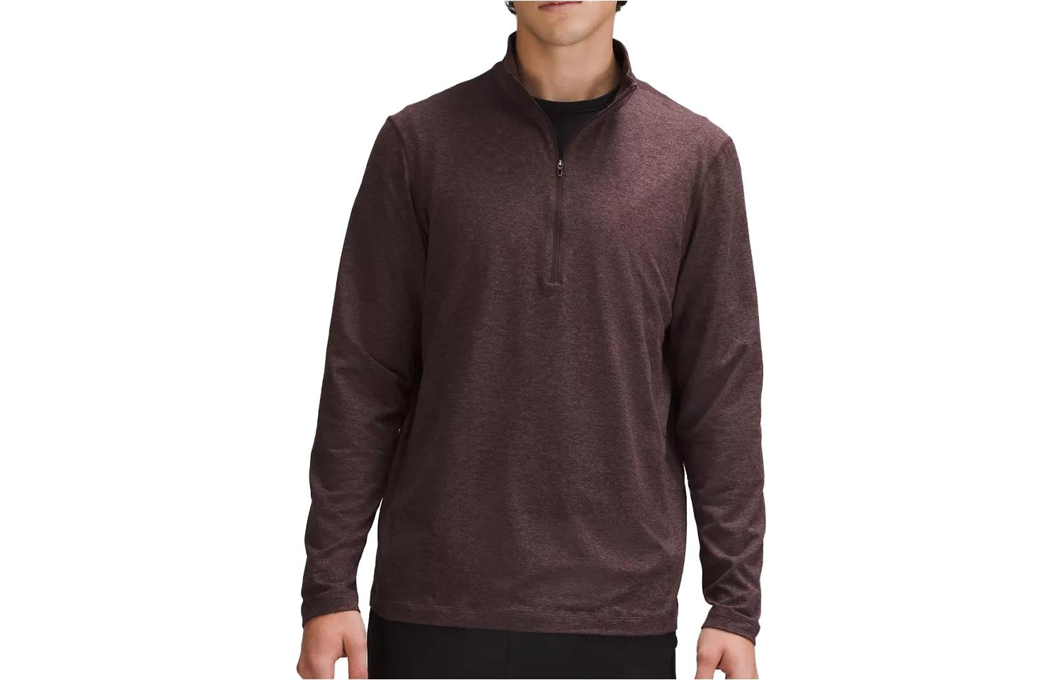 Lululemon Soft Jersey Solid Half-Zip Long-Sleeve Pullover Sweatshirt LM3ES1S