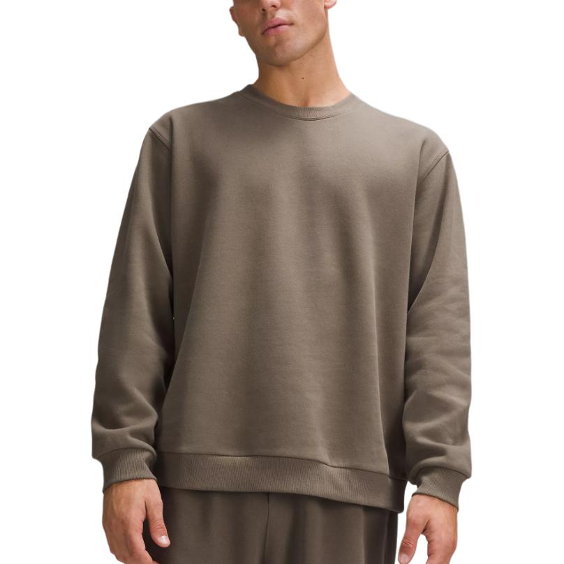 lululemon Solid Color Crewneck Pullover Fleece Sweatshirt for Men LM3ERXS