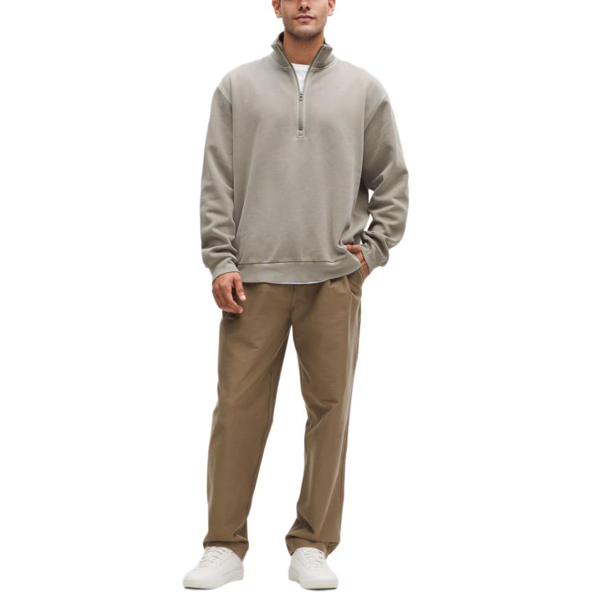 Lookbook ルルレモン ステディステート ハーフジップ プルオーバー ユニセックス 軽量 通気性 ブラック LM3FAFS