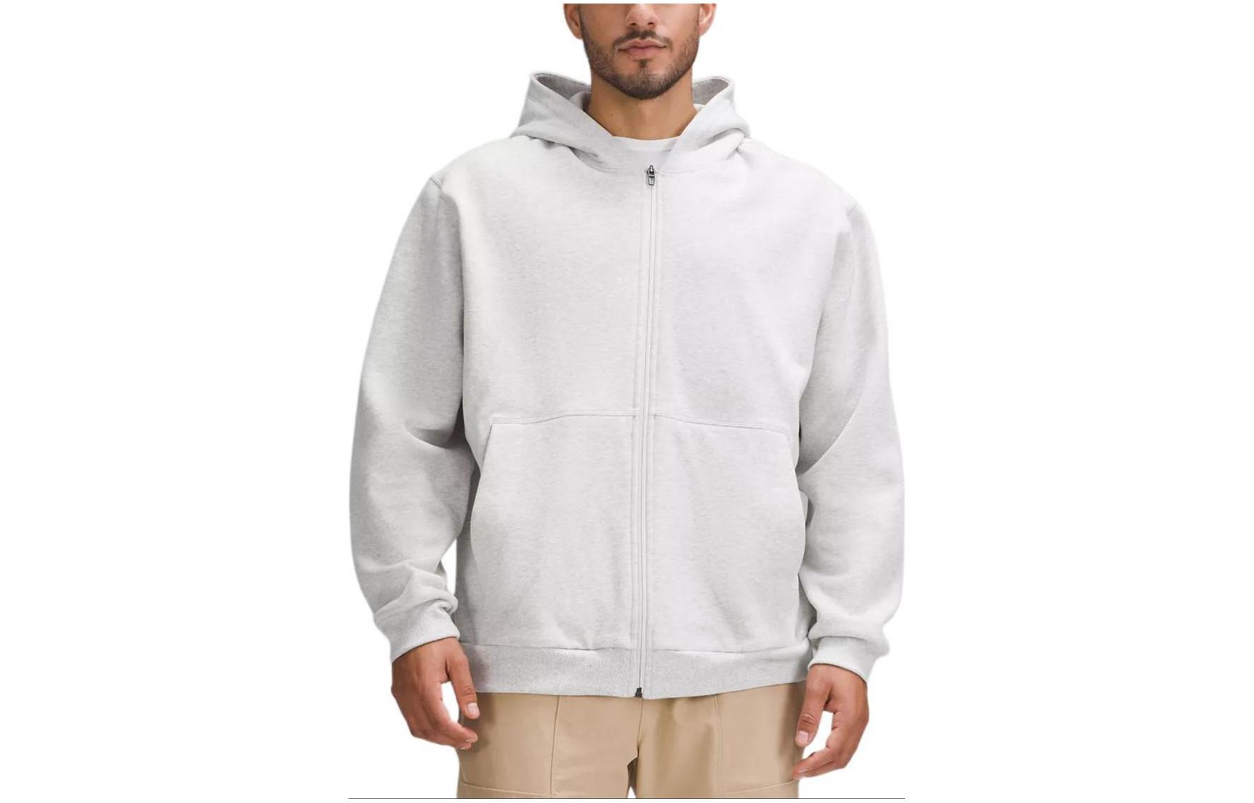 Lululemon Steady State Loose Fit Zip Hoodie Jacket Men’s Light Grey LM3EX4S