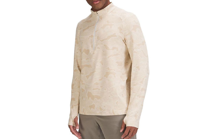Lululemon Surge Warm Half-Zip Reflective Pullover Jacket Albino Camo LM3DBYS