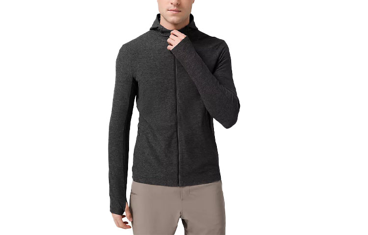 Cheap 男士Lululemon Surge Rulu™面料纯色保暖连帽夹克 LM3CZ3S