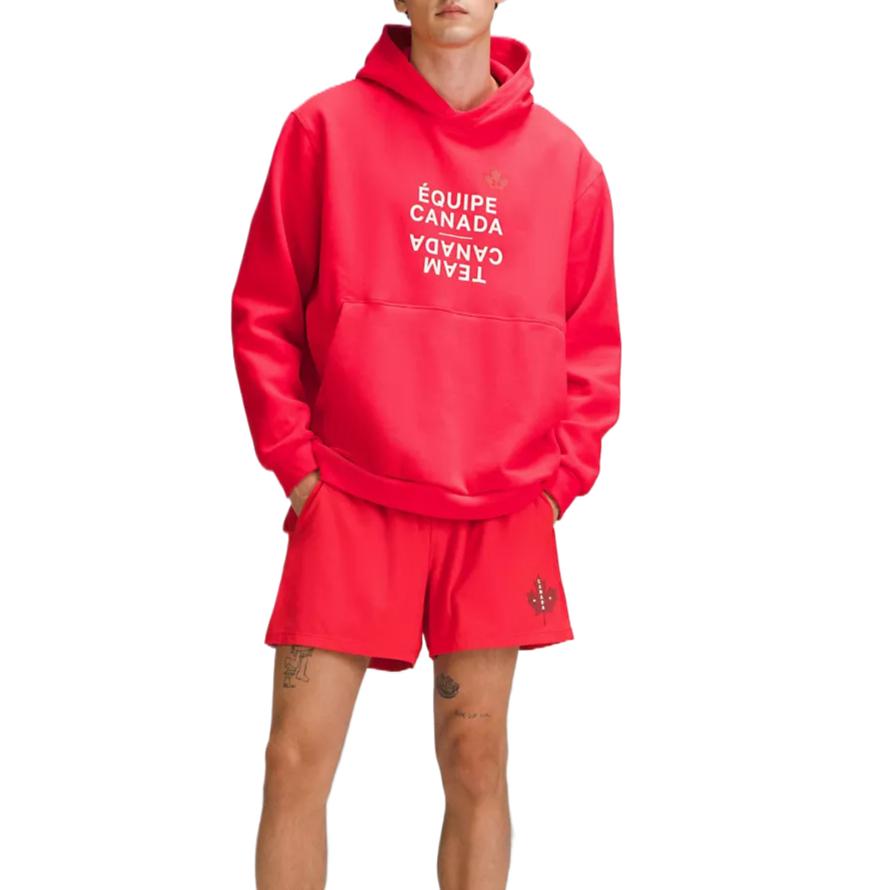 Lululemon Team Canada Steady State Red Comfy Loose Fit Hoodie LM3FGRS 圖 6