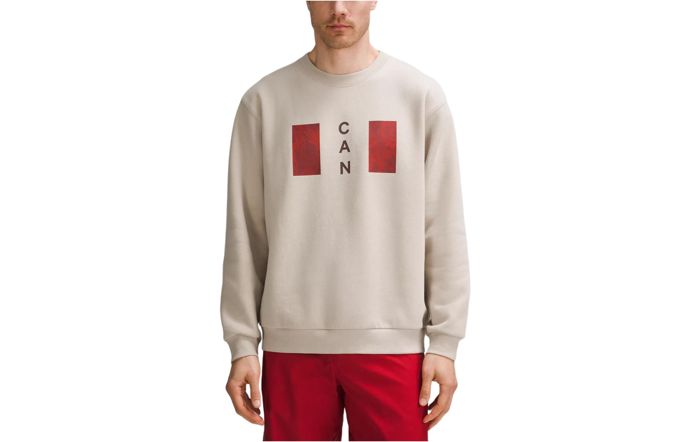Lululemon Team Canada Unisex Relaxed Olympic Crewneck Sweatshirt Desert Sand LM3FGSS