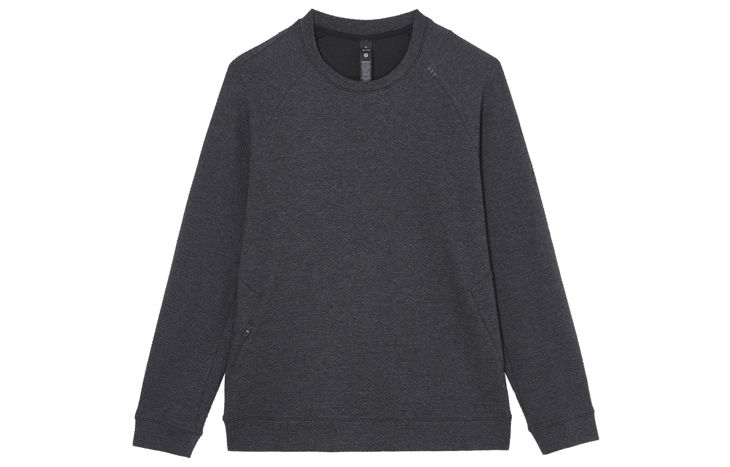 Lululemon Textured Solid Color Knit Crewneck Pullover Sweatshirt for Men LM3EOXS