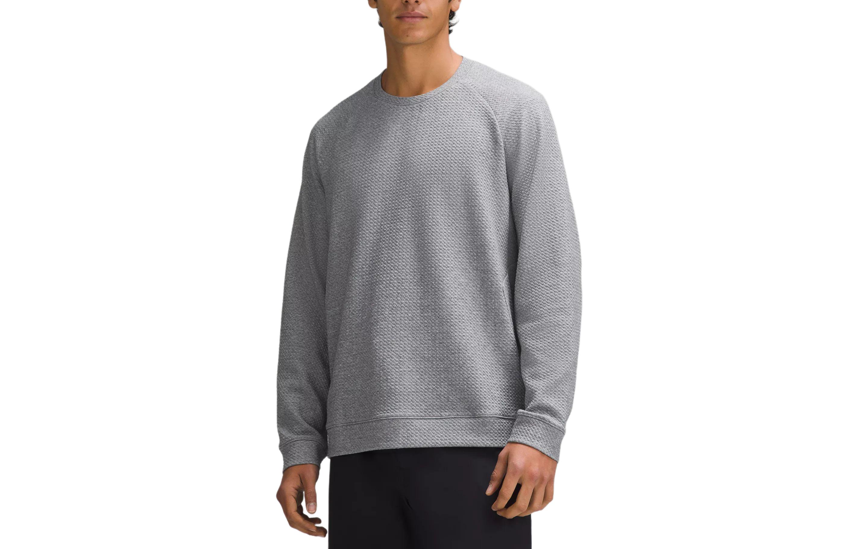 Purchase 루루레몬 텍스처 솔리드 컬러 니트 크루넥 맨투맨 남성용 LM3EOXS