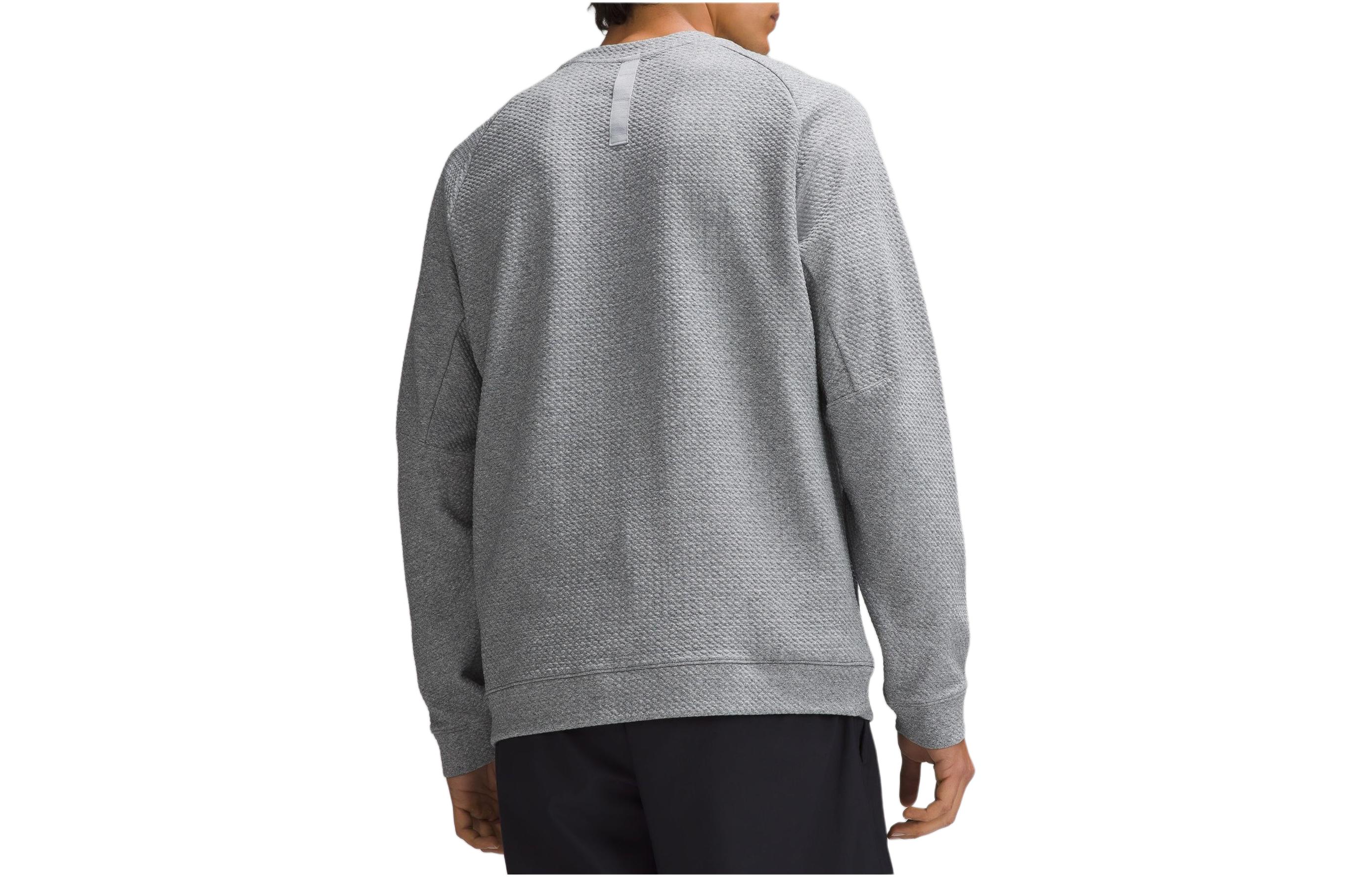 Details for 루루레몬 텍스처 솔리드 컬러 니트 크루넥 맨투맨 남성용 LM3EOXS