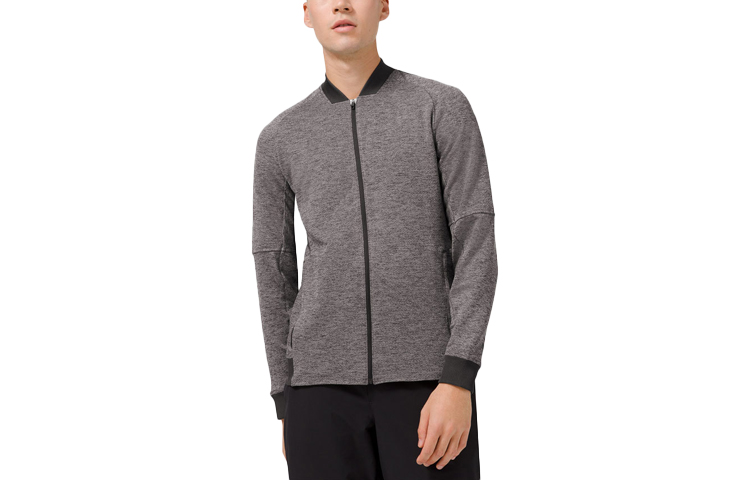 lululemon Textured Tech Logo Athletic Jacket Graphite Gray LM3CW4S