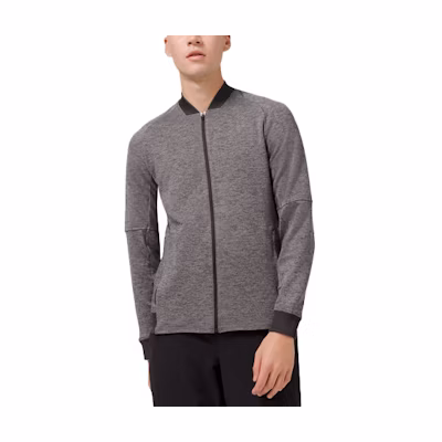 lululemon Textured Tech Logo Athletic Jacket Graphite Gray LM3CW4S