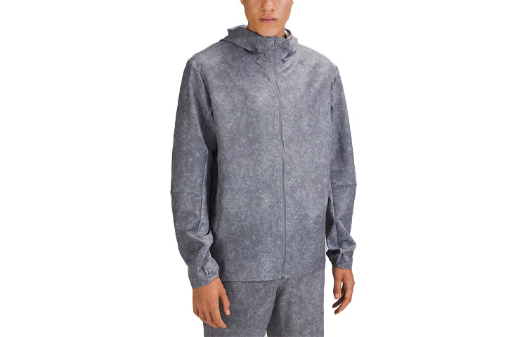 Lululemon Warp Light Packable Gray Casual Sports Hoodie Jacket LM4ABZS