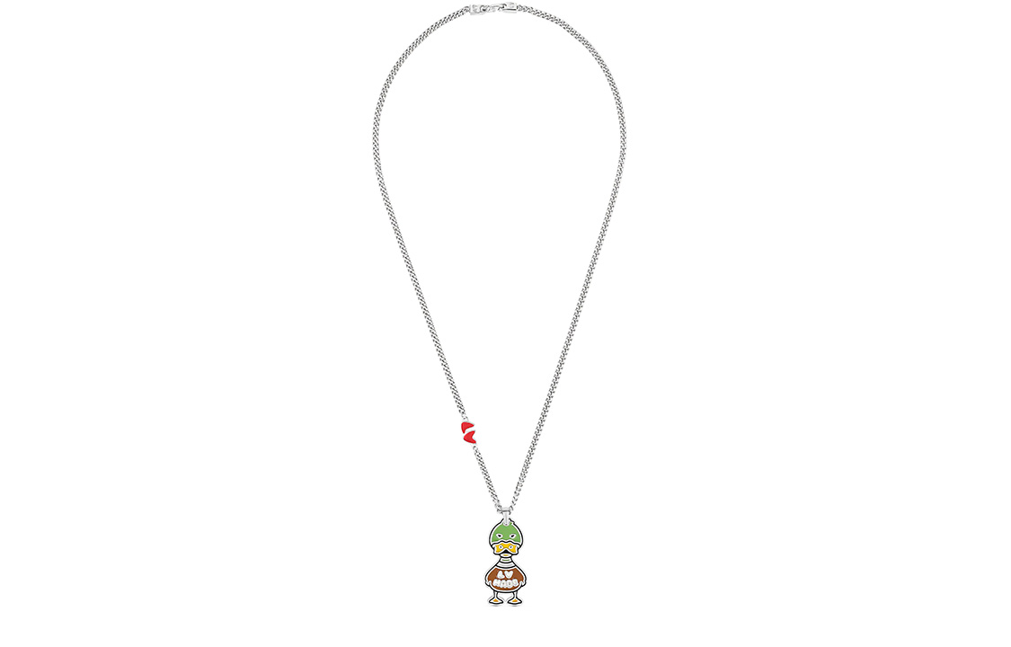 LV NIGO Louis Vuitton LV Duck Necklace Silver Sweater Chain. MP3230 圖 4