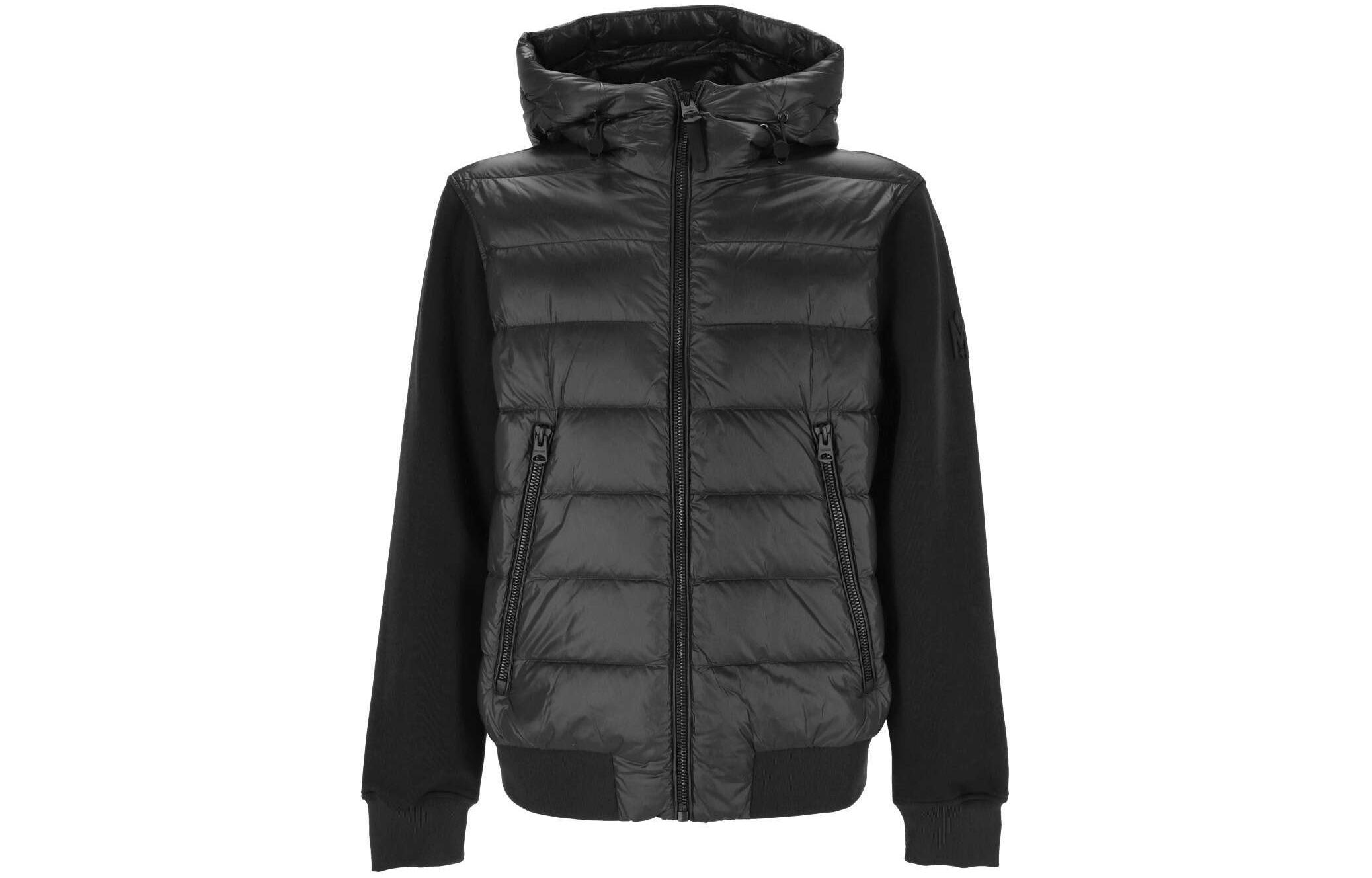 MACKAGE FW25 FRANKR  Black Solid Color Hooded Zip Jacket FRANKRC0001