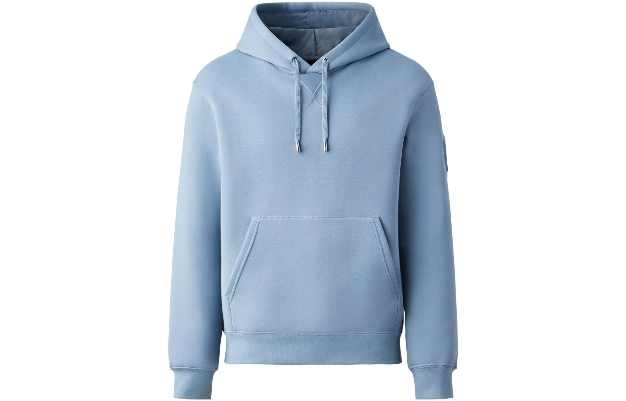 MACKAGE Solid Embroidered Hoodie Unisex Long Sleeve Sweater. KRYS-R Army