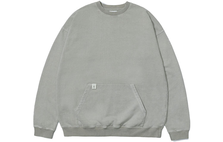 MADNESS FW21 Washed Cotton Oversized Crewneck Sweatshirt Unisex Grey 21FW-SW-WSH-PRINT-D004-LG