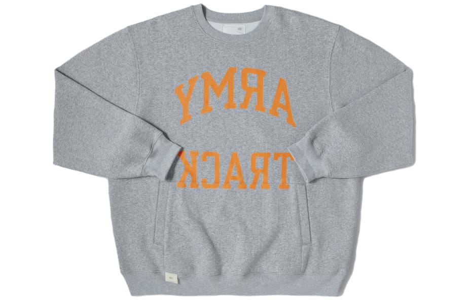 MADNESS Letter Print Oversized Pullover Sweatshirt Men’s Grey 23FW-SW-PRINT-D001