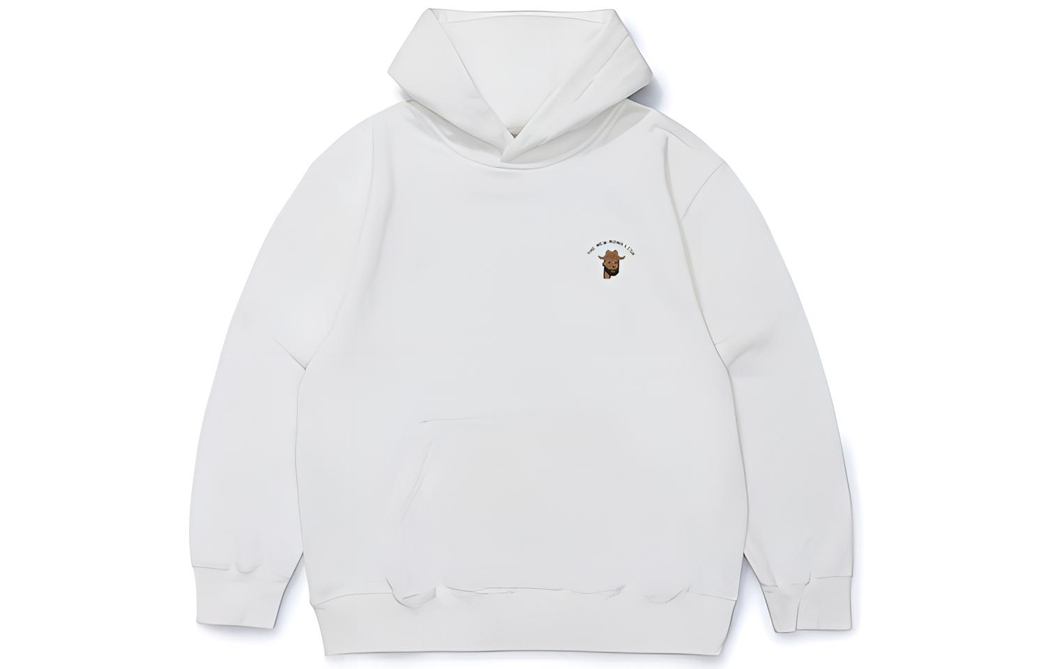 MADNESS Pixel Graphic Cartoon Warm Sweatshirt Unisex White 21FW-HD-PRINT-D002-WH