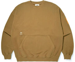 MADNESS Solid Orange Label Crewneck Sweatshirt Khaki Unisex Style. 22FW-SW-D001-BG MADNESS Solid Orange Label Crewneck Sweatshirt Khaki Unisex Style. 22FW-SW-D001-BG
