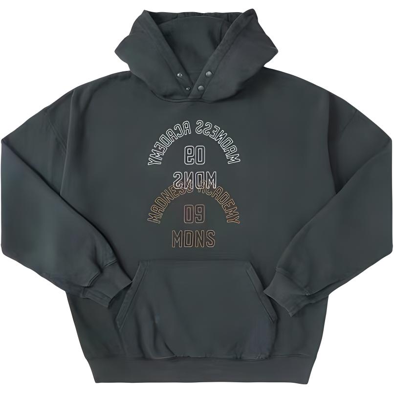 MADNESS Washed Letter Print Hoodie Long-Sleeve Casual Pullover 23FW-HD-PRINT-D002