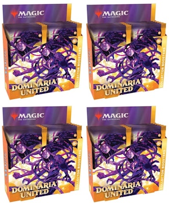 Magic: The Gathering TCG Dominaria United Collector Booster Box 12 Packs (180 Cards) 4x Lot Buy Magic: The Gathering TCG Dominaria United Collector Booster Box 12 Packs (180 Cards) 4x Lot