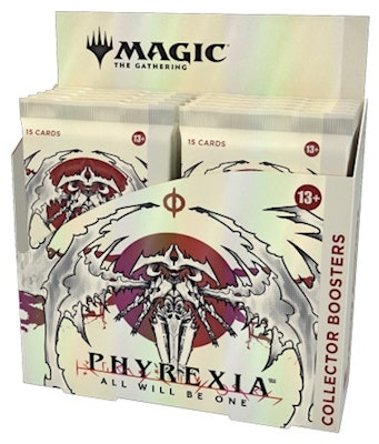 Magic: The Gathering TCG Phyrexia: All Will Be One Collector Booster Box 12 Packs (180 Cards) Buy Magic: The Gathering TCG Phyrexia: All Will Be One Collector Booster Box 12 Packs (180 Cards)