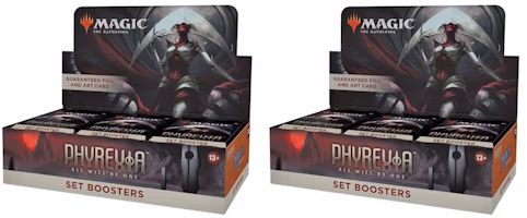 Magic: The Gathering TCG Phyrexia: All Will Be One Set Booster Box 2x Lot Magic: The Gathering TCG Phyrexia: All Will Be One Set Booster Box 2x Lot