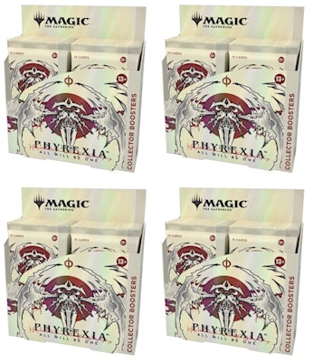 Magic: The Gathering TCG Phyrexia: All Will Be One Collector Booster Box 12 Packs (180 Cards) 4x Lot Buy Magic: The Gathering TCG Phyrexia: All Will Be One Collector Booster Box 12 Packs (180 Cards) 4x Lot