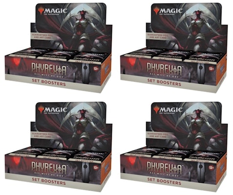Magic: The Gathering TCG Phyrexia: All Will Be One Set Booster Box 4x Lot Buy Magic: The Gathering TCG Phyrexia: All Will Be One Set Booster Box 4x Lot