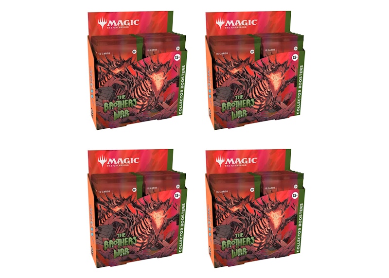 Magic: The Gathering TCG The Brothers' War Collector Booster Box 12 Packs (180 Cards) 4x Lot