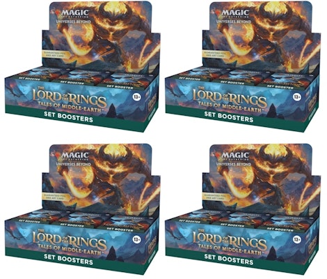 Magic: The Gathering TCG The Lord of The Rings Tales of Middle-Earth Set Booster Box 4x Lot Buy Magic: The Gathering TCG The Lord of The Rings Tales of Middle-Earth Set Booster Box 4x Lot