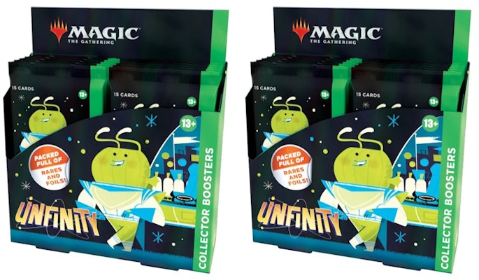 Magic: The Gathering TCG Unfinity Collector Booster Box 12 Packs (180 Cards) 2x Lot Buy Magic: The Gathering TCG Unfinity Collector Booster Box 12 Packs (180 Cards) 2x Lot