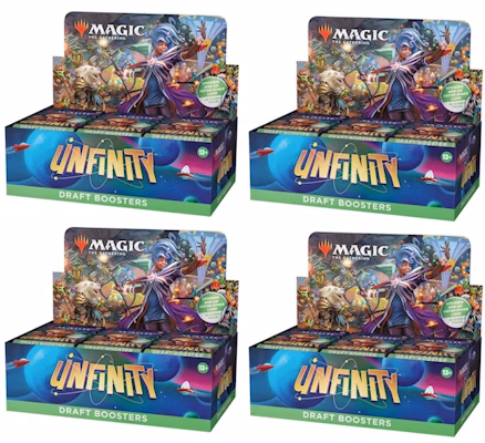 Magic: The Gathering TCG Unfinity Draft Booster Box 4x Lot Buy Magic: The Gathering TCG Unfinity Draft Booster Box 4x Lot
