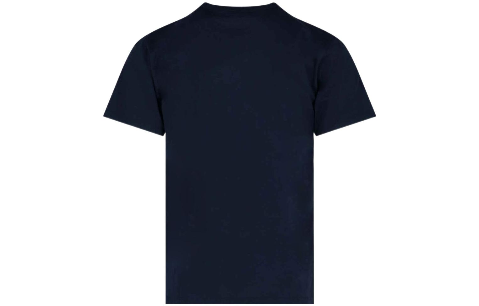 Lookbook 美松狐蓝色字母印花设计圆领T恤 AM00101KJ0008-P480