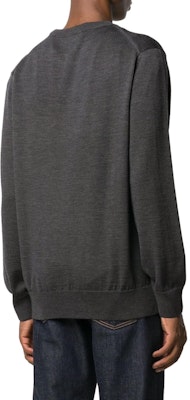 Maison Kitsune 灰色狐狸头印花圆领毛衣 FM00528KT1036H190 Purchase Maison Kitsune 灰色狐狸头印花圆领毛衣 FM00528KT1036H190