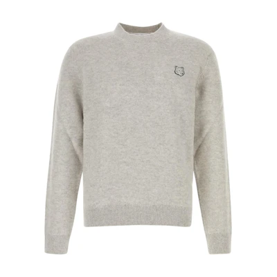 Maison Kitsune Logo Half-Turtleneck Pullover Sweatshirt Grey NM00805KT1006-H120