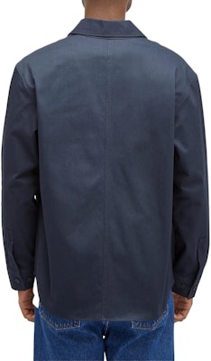 Maison Kitsune Jaket Navy Longgar Kancing Depan. MM00401WW0078-P492 Shop Maison Kitsune Jaket Navy Longgar Kancing Depan. MM00401WW0078-P492