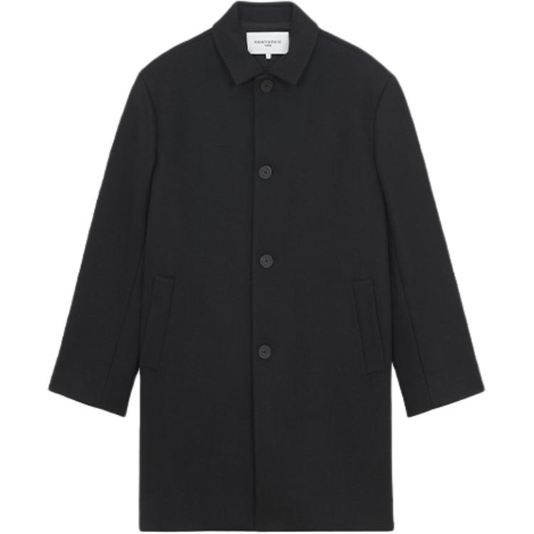 Maison Kitsune  Solid Wool Blend Coat HM02214WM0001-P198