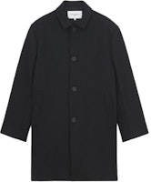 Maison Kitsune Solid Wool Blend Coat HM02214WM0001-P198 Maison Kitsune Solid Wool Blend Coat HM02214WM0001-P198