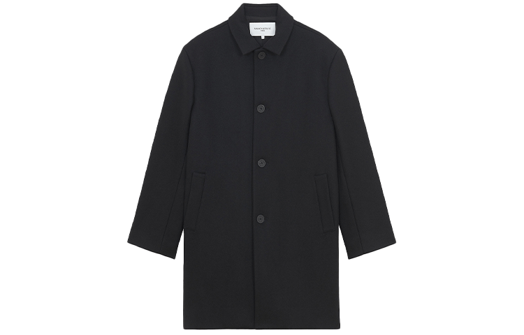 Order Maison Kitsune 纯色羊毛混纺大衣 HM02214WM0001-P198