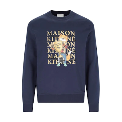 Maison Kitsune Animal Print Oversized Hoodie Unisex Gray 5743284909-P150