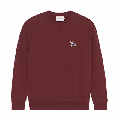 Maison Kitsune Beige Crewneck Raglan Sleeve Letter Print Sweatshirt Men IU00335KM0022-P701