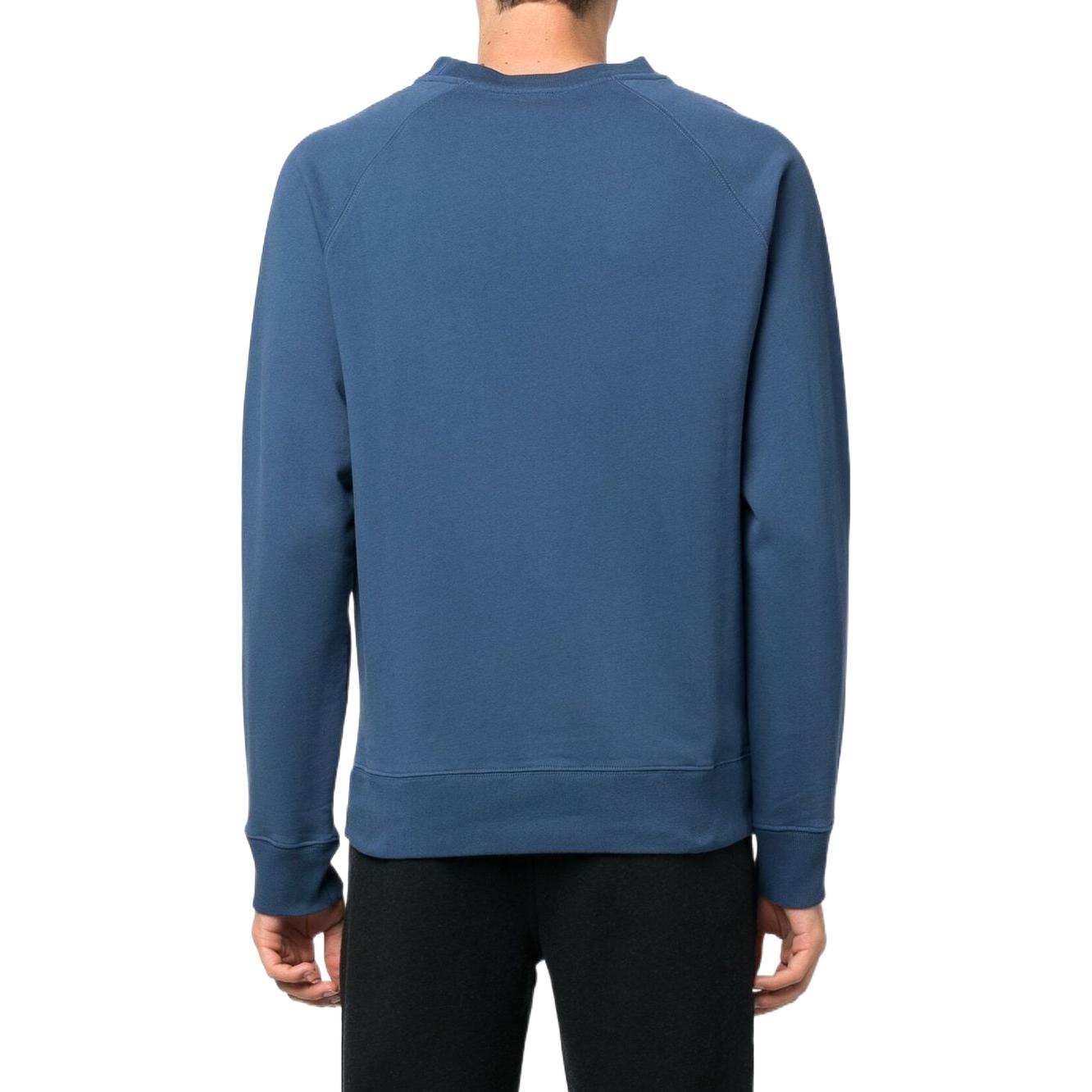 Purchase Maison Kitsune Kemeja Biru Cetak Fox Lelaki Pullover Santai JM00331KM0001-P468