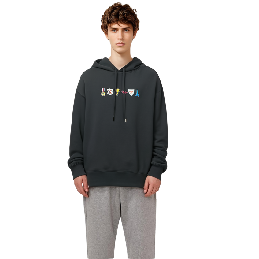 Purchase Maison Kitsune 徽章印花連帽上衣 男女款 LM00712KM0001-P199