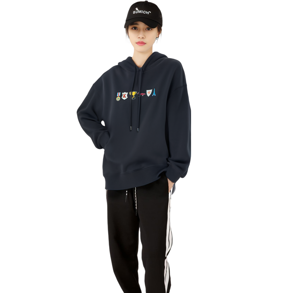 Cheap Maison Kitsune 徽章印花連帽上衣 男女款 LM00712KM0001-P199