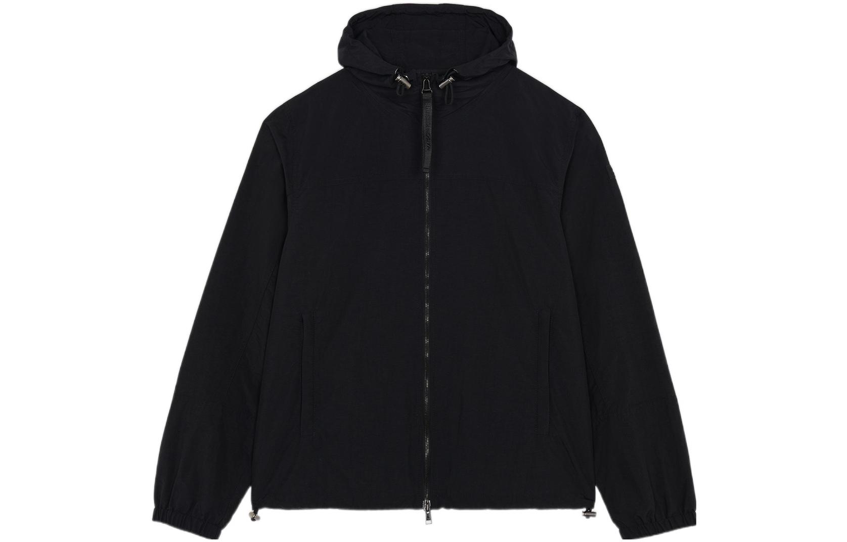Maison Kitsune Black Corduroy Jacket with Cotton Fur Collar DM02213WT0005-BK