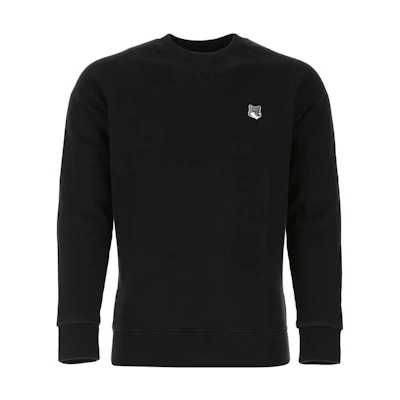 Maison Kitsune Black Logo Print Pullover Sweatshirt AM00300AT1503-BK