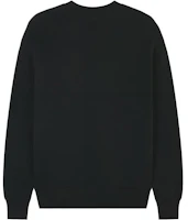 Lookbook 메종 키츠네 블랙 로고 프린트 오버핏 크루넥 스웻셔츠 LM00312KM0307-P199